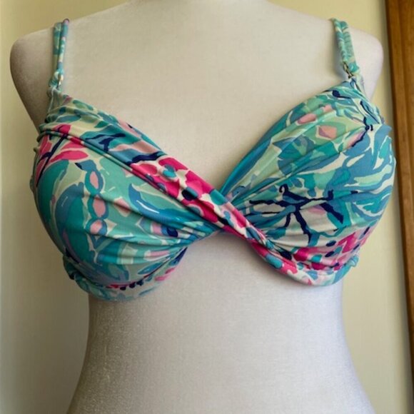 Lilly Pulitzer Other - LILLY PULITZER Blossom Bikini Bra Underwear Top RN 15101 Turquoise Pink